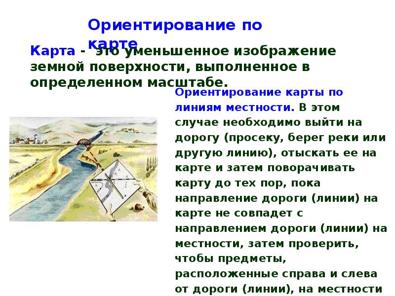 Ориентирование по плану местности в природе и населенном пункте