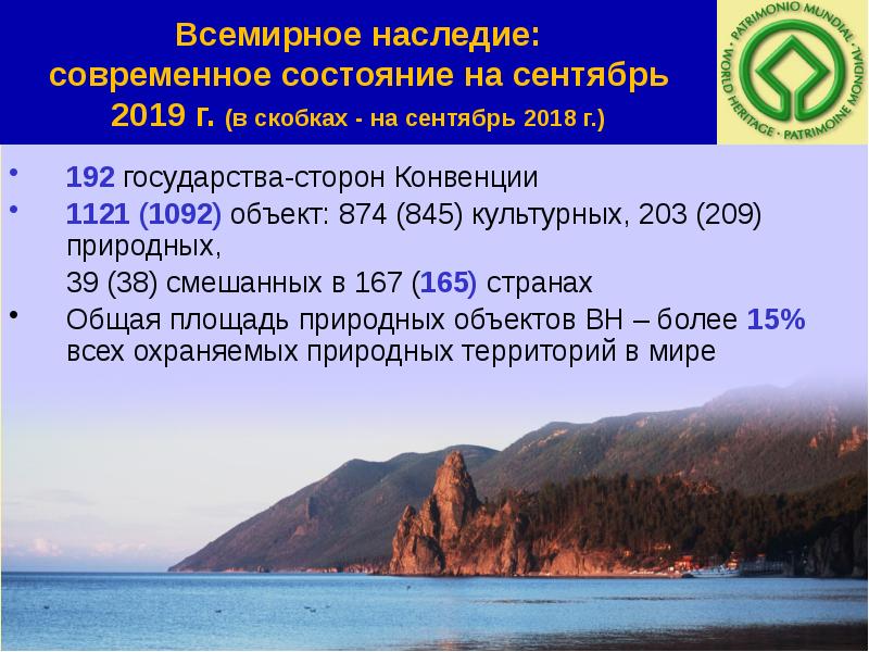 Памятники всемирного природного наследия россии презентация