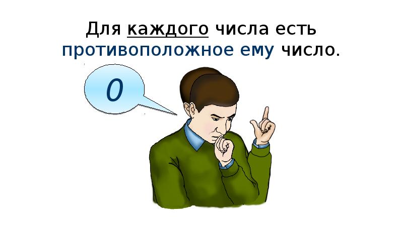 Найти каждому числу противоположное