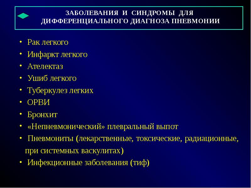 Пневмония презентация факультетская терапия