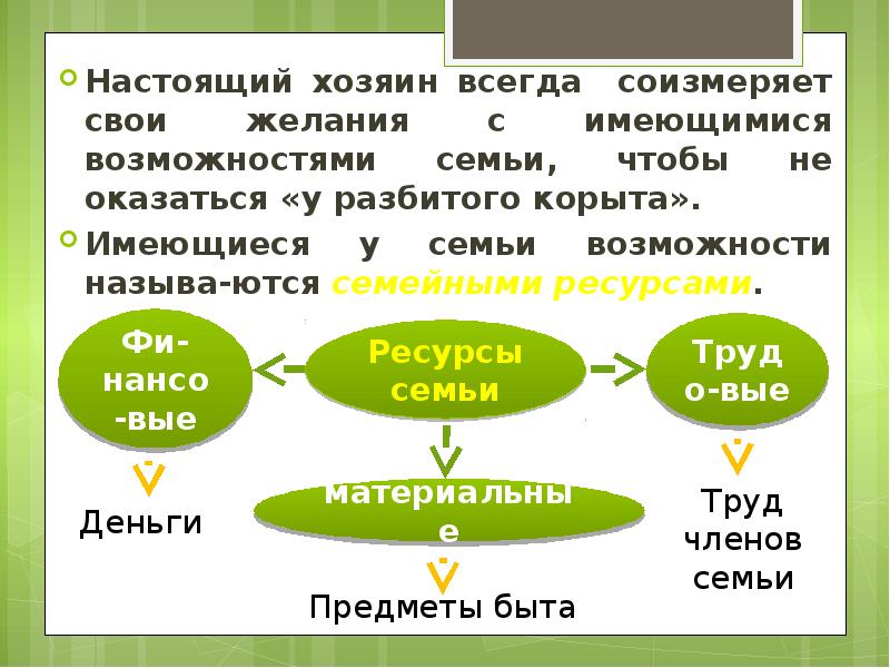 Семейное хозяйство проект