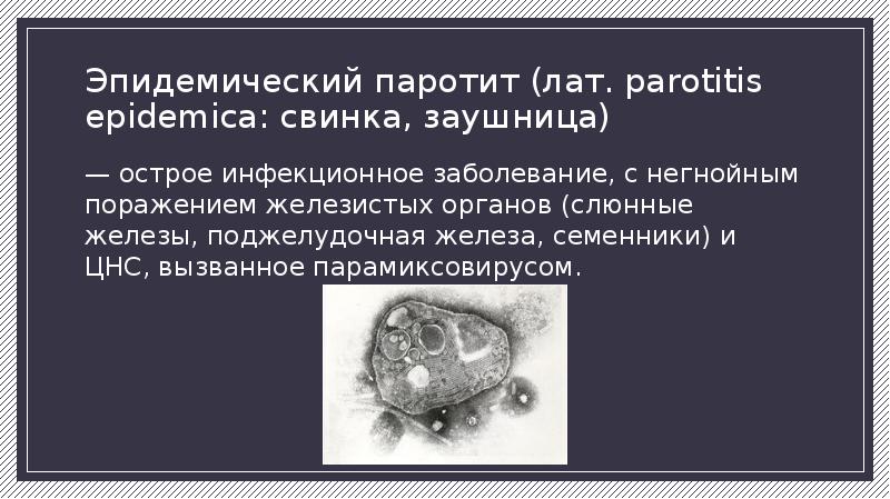 Эпидемический паротит»
