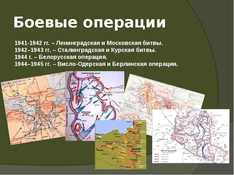 Боевые операции Боевые операции