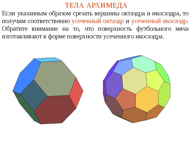 Полуправильные многогранники презентация