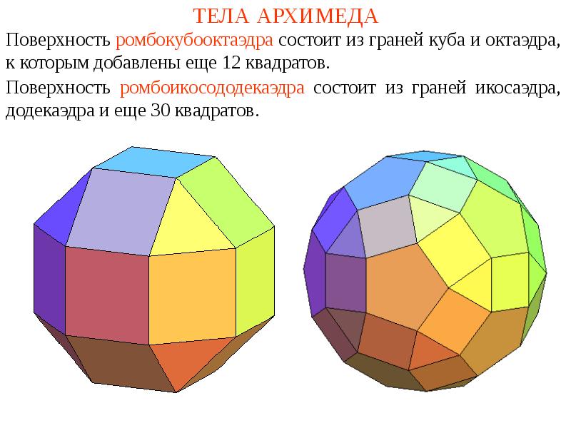 Полуправильные многогранники презентация