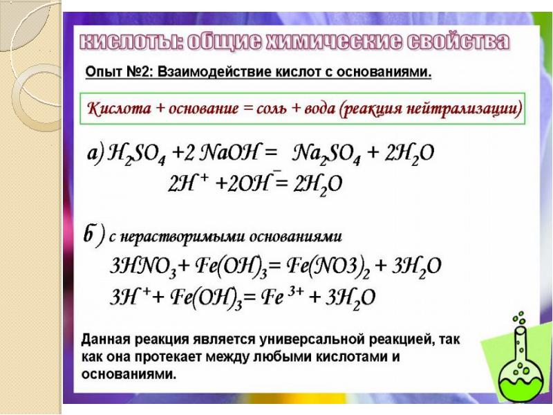 Кислоты вокруг нас ответы 8 класс. Взаимодействие кислот с основаниями. Кислоты вокруг нас.