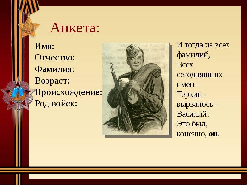 Фамилия василия. Василий Тёркин отчество. Анкета Теркина. Василий Теркин анкета. Василий Теркин имя отчество.