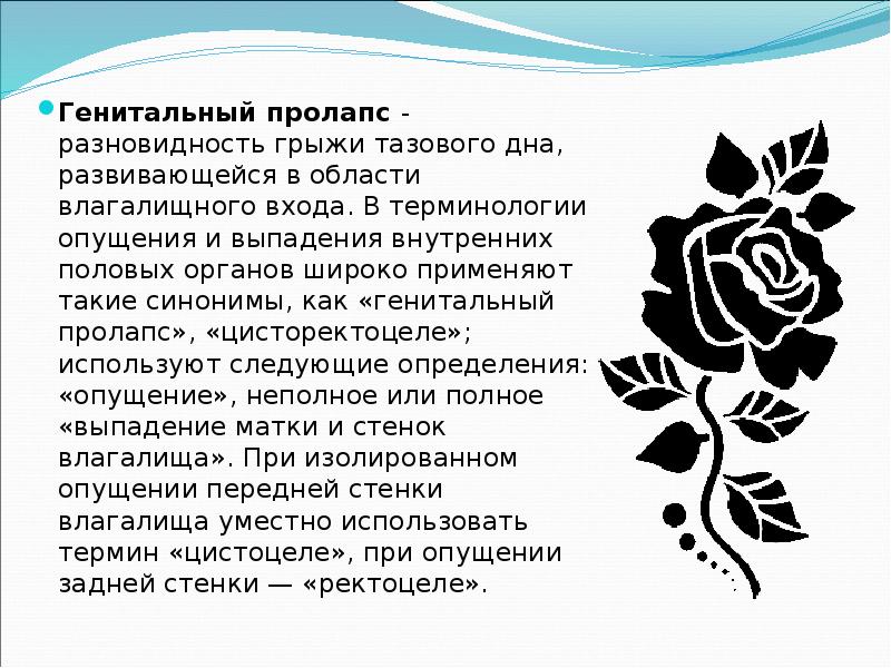 Генитальный пролапс - разновидность грыжи тазового дна, развивающейся в области влагалищного Генитальный пролапс - разновидность грыжи тазового дна, развивающейся в области влагалищного