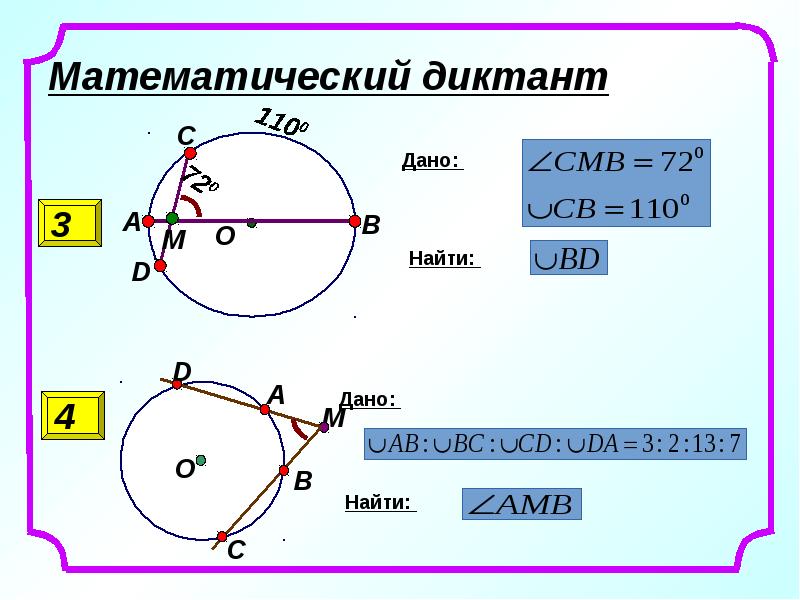 Математический диктант