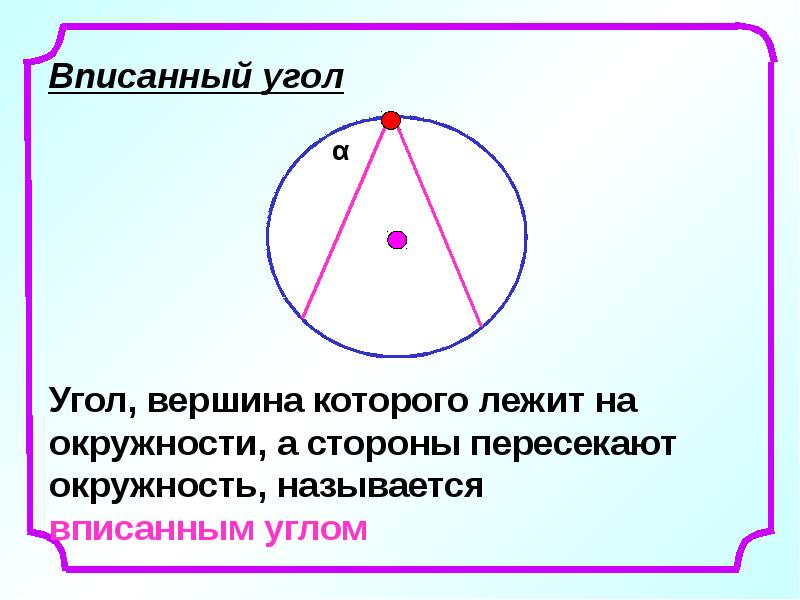 Вписанный угол