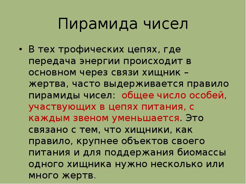 Цепи питания и поток энергии презентация 7 класс