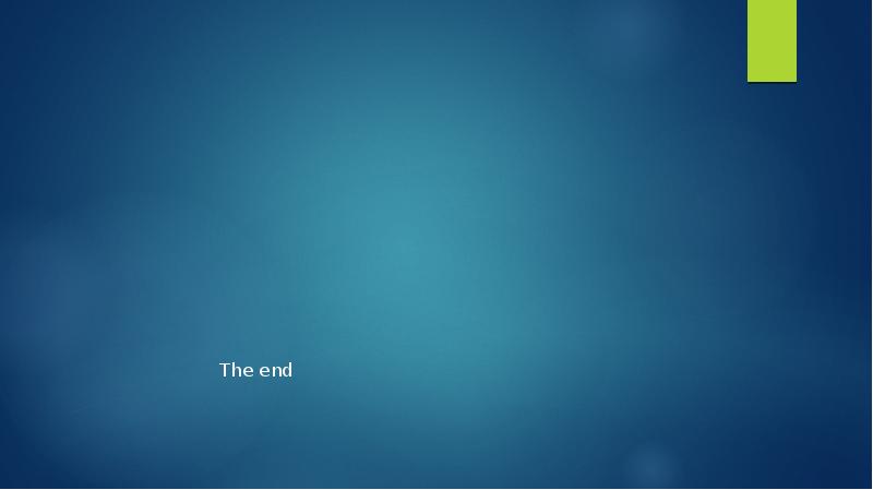 The end The end