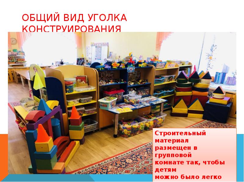 УГОЛОК КОНСТРУИРОВАНИЯ Подготовительная группа «Дружная