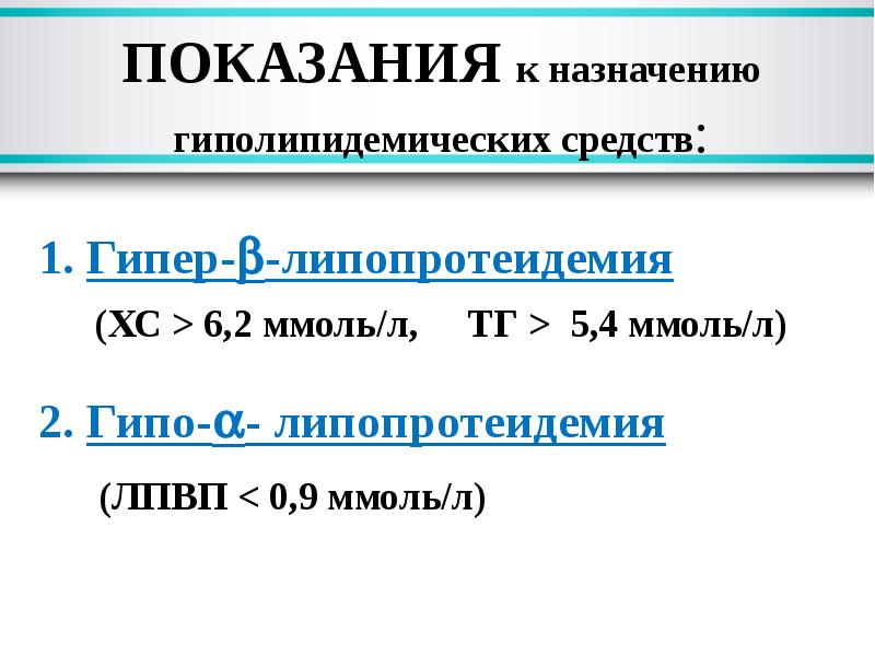 Гипо. Липопротеидемия. Показания гиполипидемических средств. Типы липопротеидемий. Презентации на тему гиполипидемические средства.