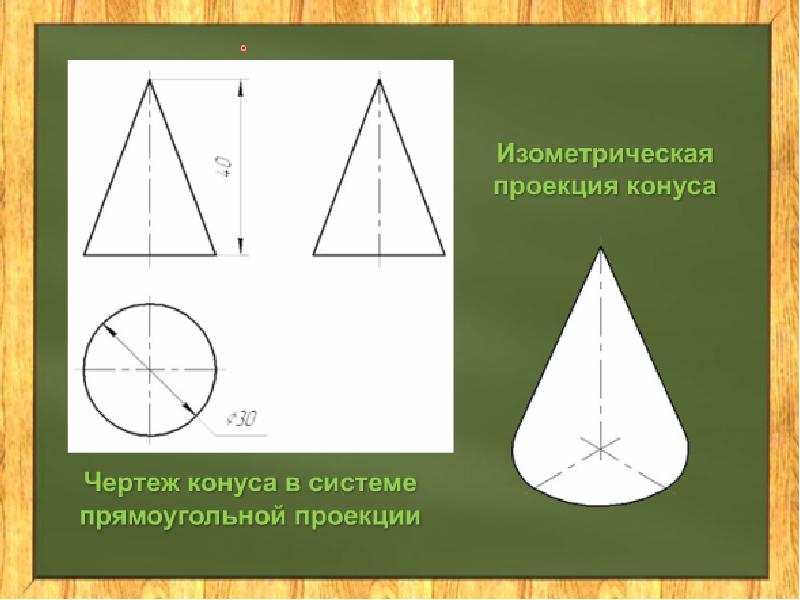 Чертежи и аксонометрические проекции геометрических тел