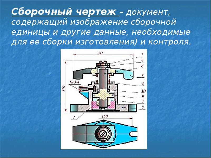 Документ содержащий изображение сборочной единицы и другие данные необходимые для сборки и контроля