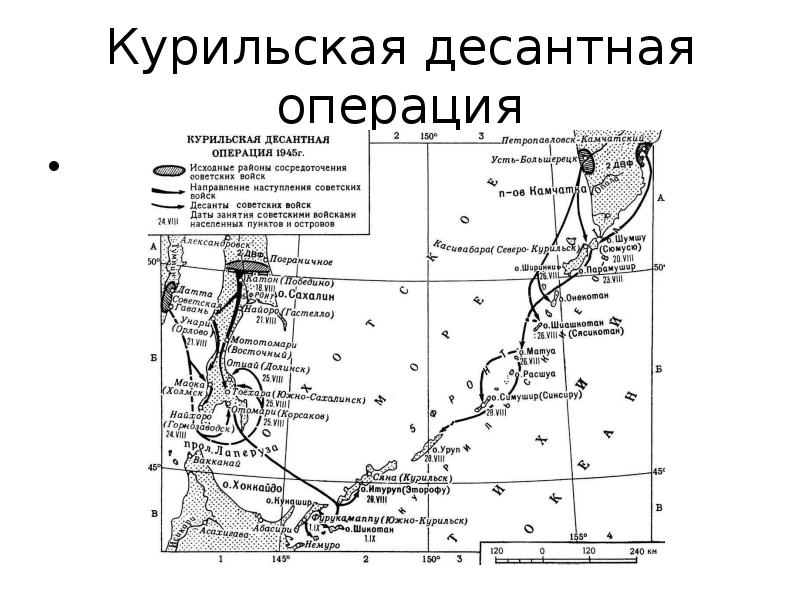 Курильская десантная операция карта