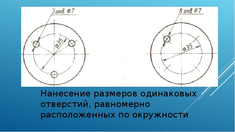 Диаметр окружности на чертеже