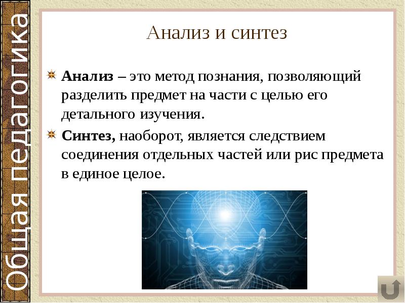Анализ и синтез
Анализ – это метод познания, позволяющий разделить предмет Анализ и синтез
Анализ – это метод познания, позволяющий разделить предмет