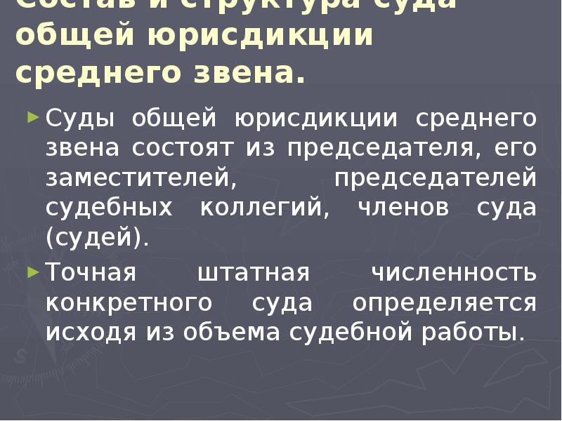 Суды общей юрисдикции презентация