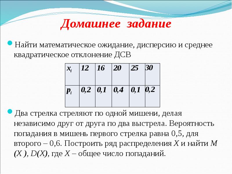 Задачи на дисперсию 9 класс. Задачи на нахождения математическое ожидание. Математическое ожидание ДСВ. Математическое ожидание выборки. Среднее квадратическое отклонение ДСВ.