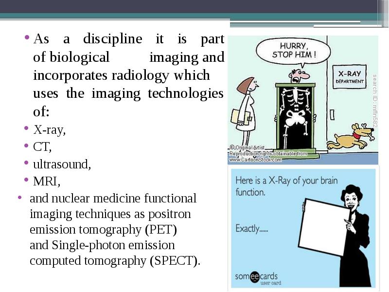 As a discipline it is part of biological imaging and incorporates radiology which uses the As a discipline it is part of biological imaging and incorporates radiology which uses the