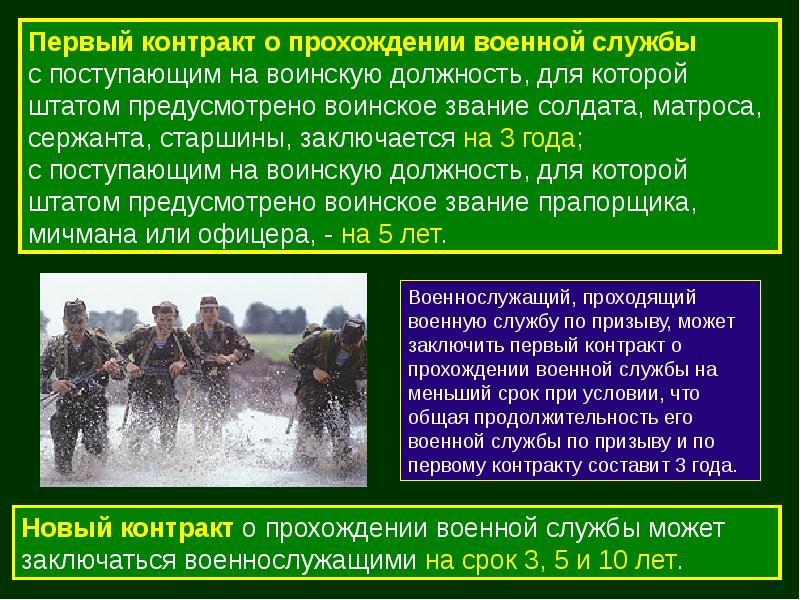 Повышение привлекательности военной службы по контракту