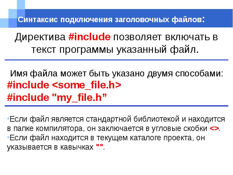 Включи программу слова. Директива include c++. Что такое директива и заголовочный файл. Заголовочные файлы с++. Имя файла может включать.