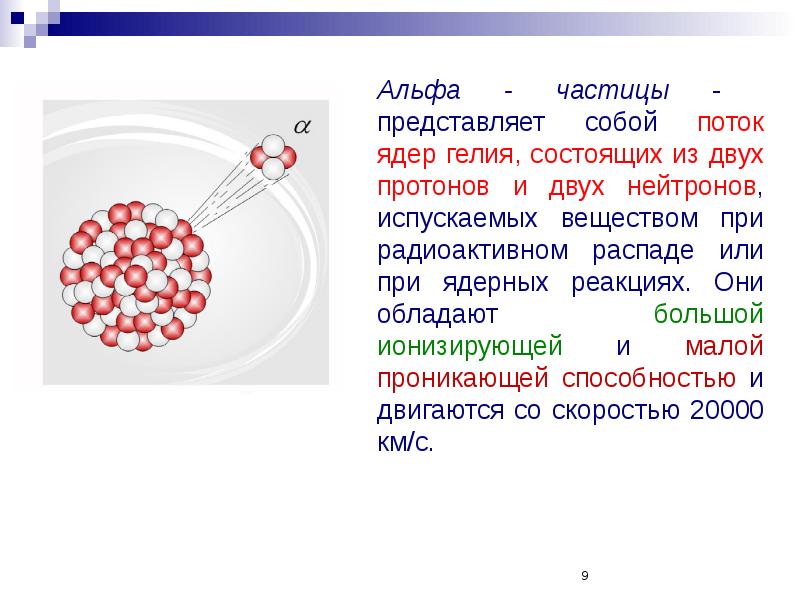 Какой цифрой на рисунке обозначено альфа излучение