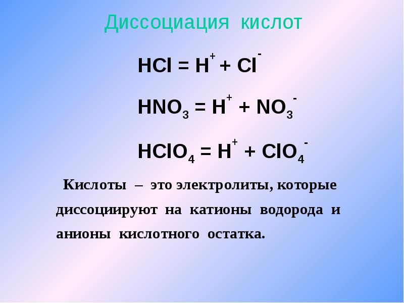 Бромоводородная кислота гидроксид железа ii. Диссоциация воды. Диссоциация кислот. Реакции диссоциации примеры.