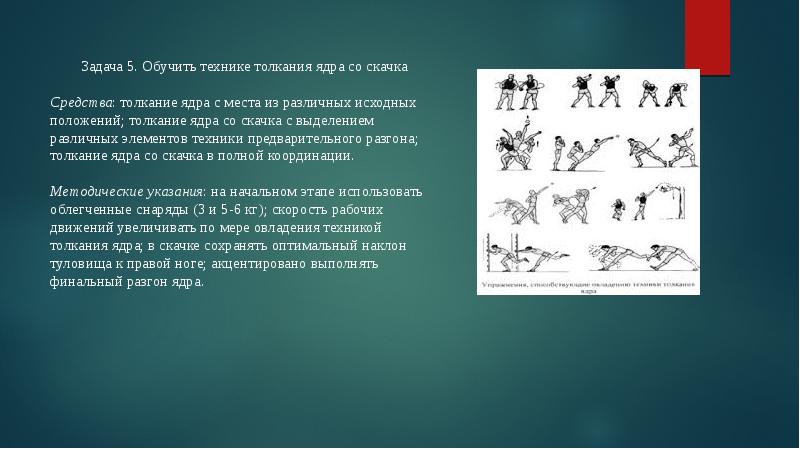 Презентация техника толкания ядра