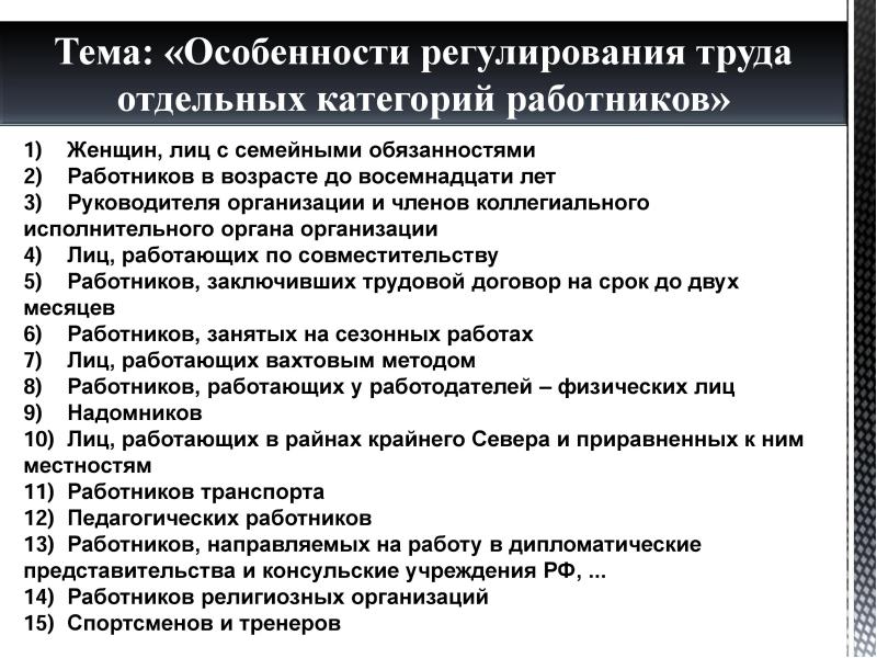 Характеристики регулирования. Темы докладов по трудовому праву. Темы по трудовому праву. Топик Трудовое право менеджера.