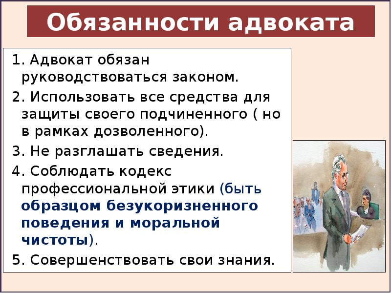 Адвокатская этика схема