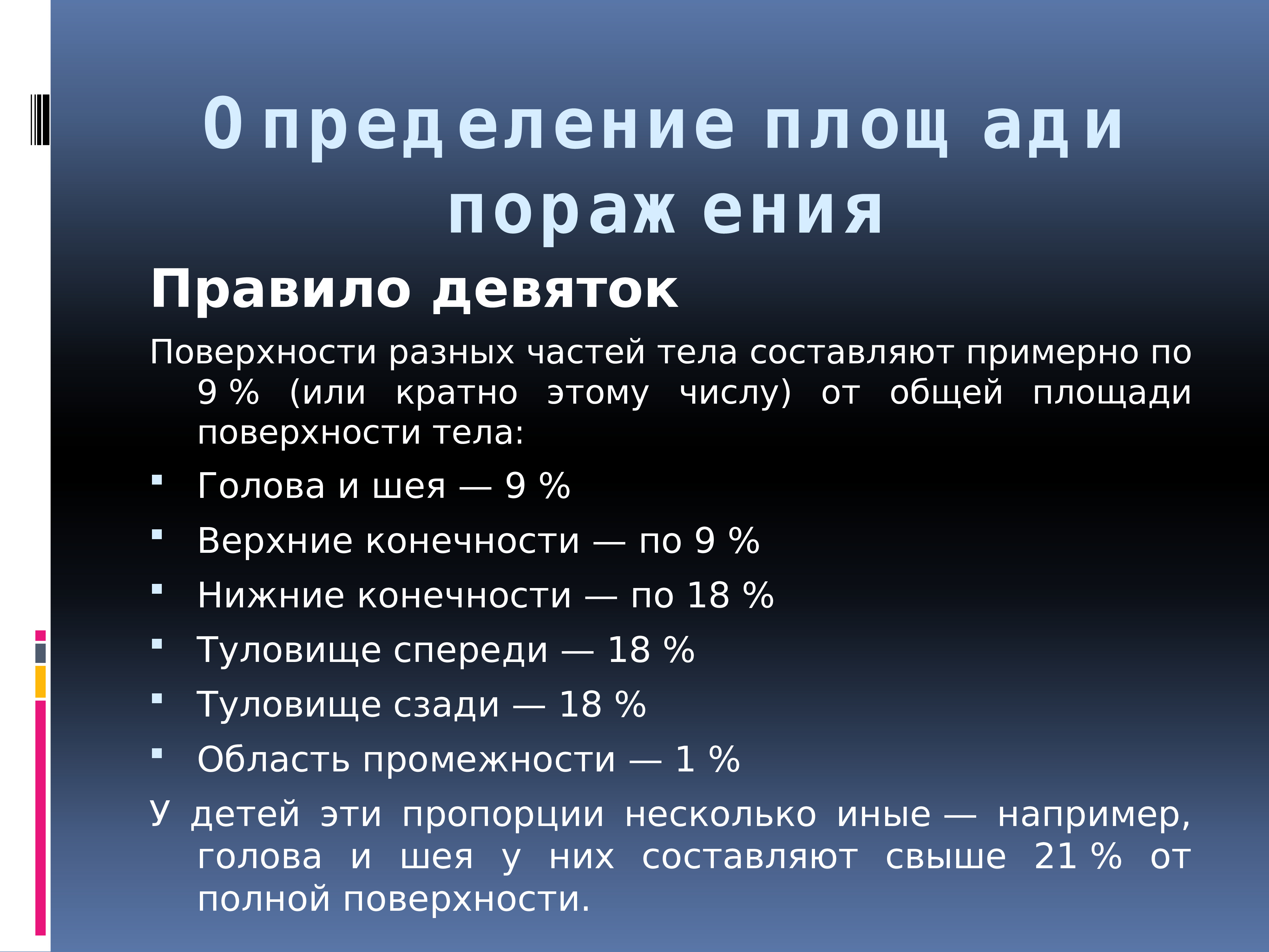 Площадь поражения. Локальное по площади поражение.