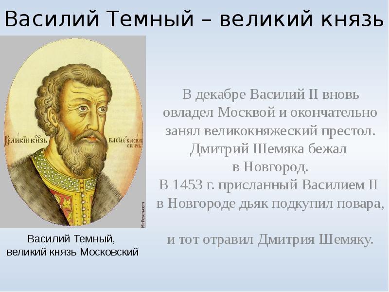 Презентация московское княжество в первой половине xv вв