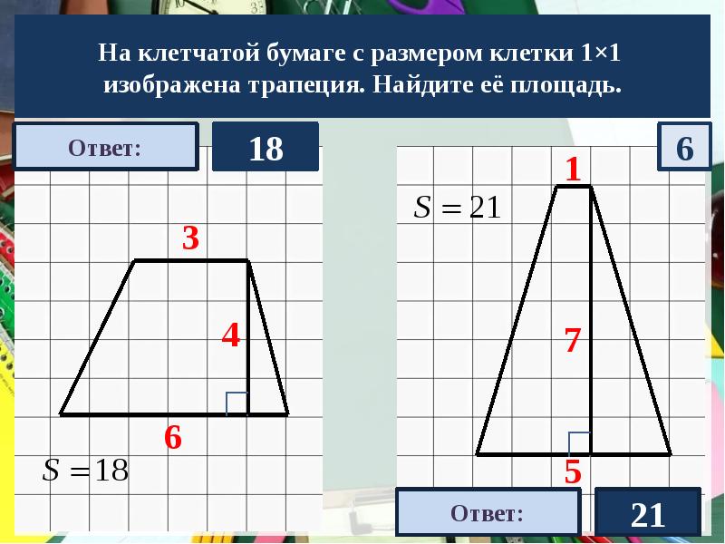 Решу огэ математика площадь трапеции. Площадь трапеции на клетчатой бумаге. Как найти площадь трапеции на клетчатой бумаге. КСК ацти плошпдь трепеции на клетчасой бумаге. Трапеция на клетчатой бумаге с размером 1х1.