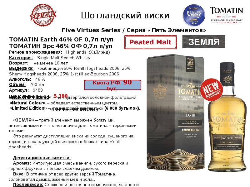 Купить Виски Tomatin 12 Лет