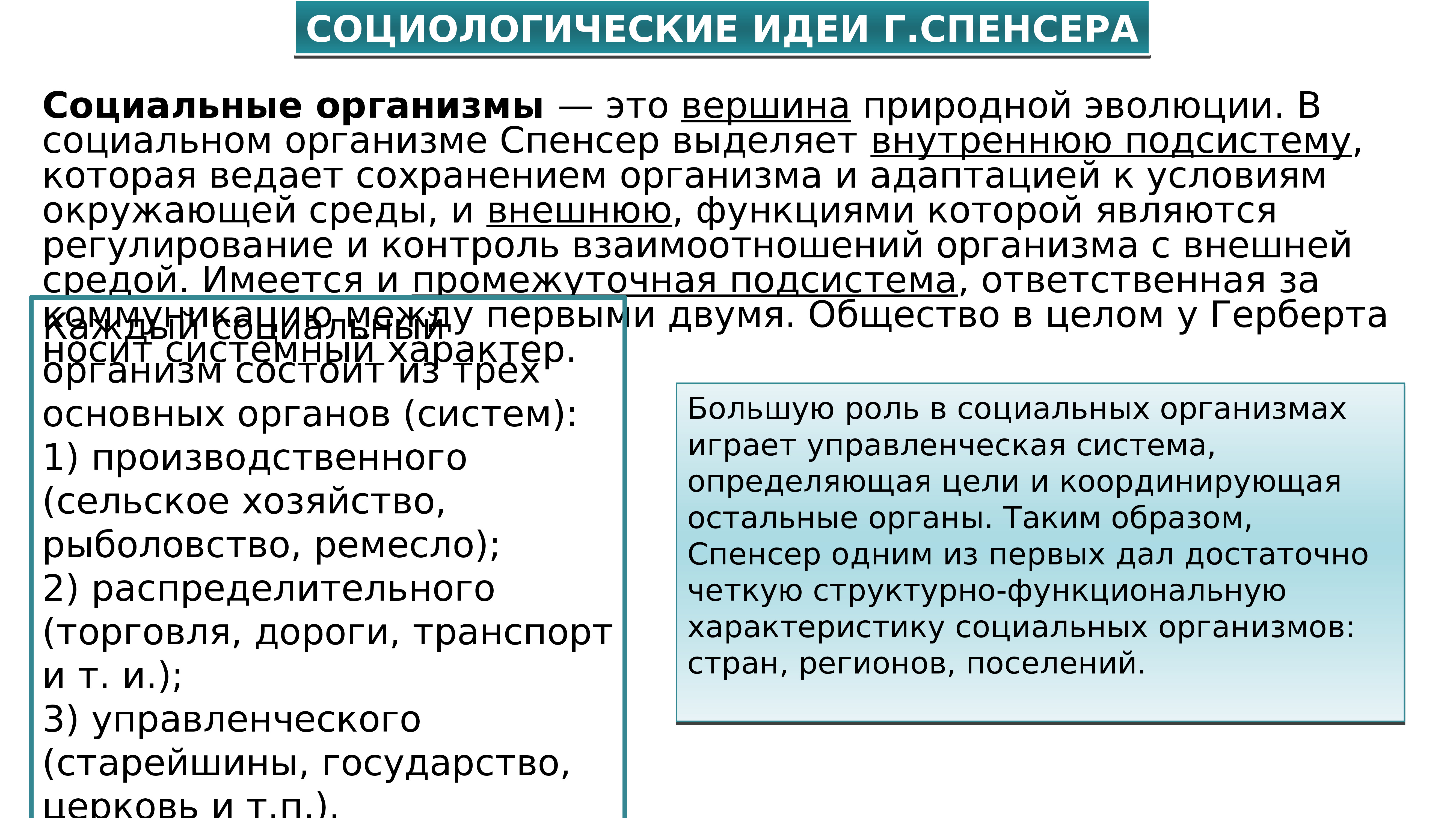 Эволюционизм спенсера презентация