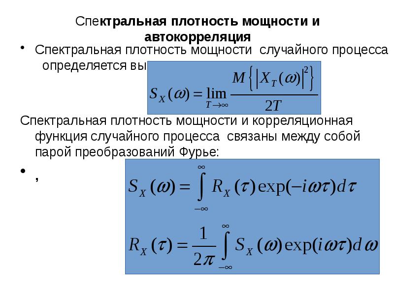 Спектральная плотность сигнала