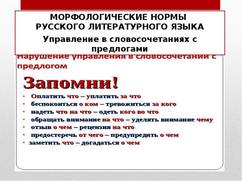 Морфологические нормы презентация