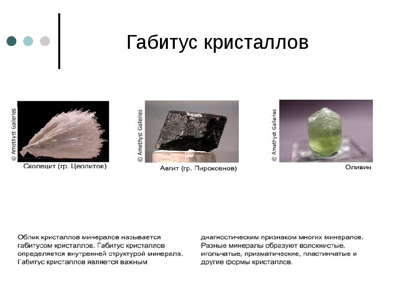 Габитус кристаллов