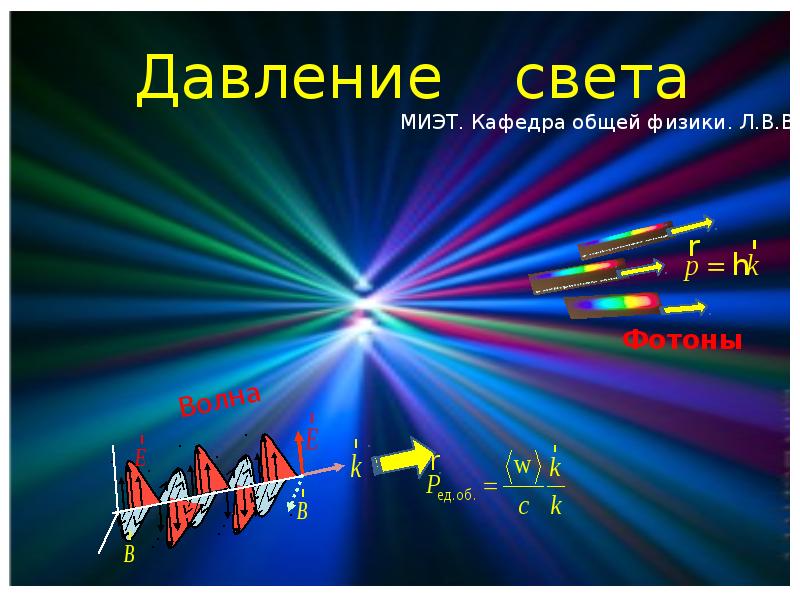 Презентация на тему давление света