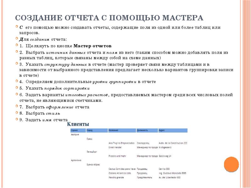 Презентация для отчета по стране