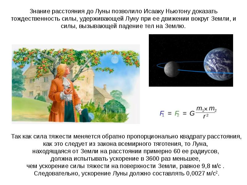 Всемирное тяготение земли. Открытие и применение закона Всемирного тяготения.