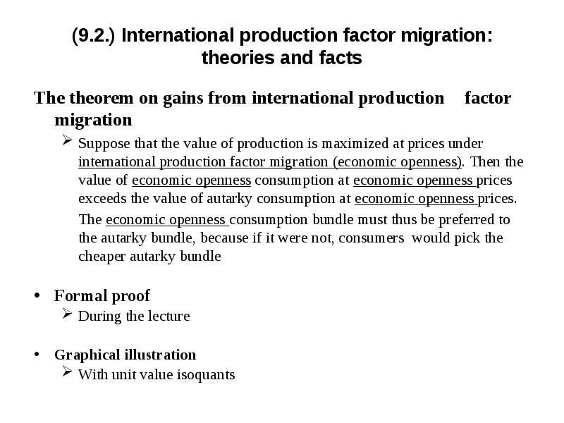 International production