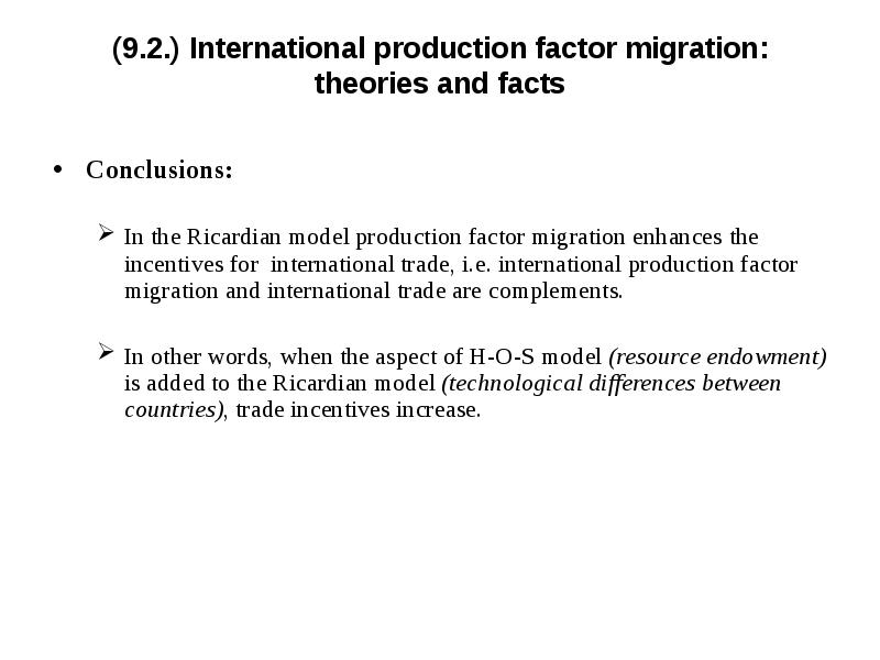 International production. International trade Theory. Ricardian model trade. International product.