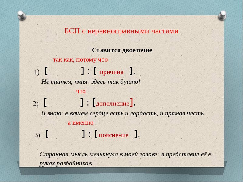 План разбора бессоюзного сложного предложения