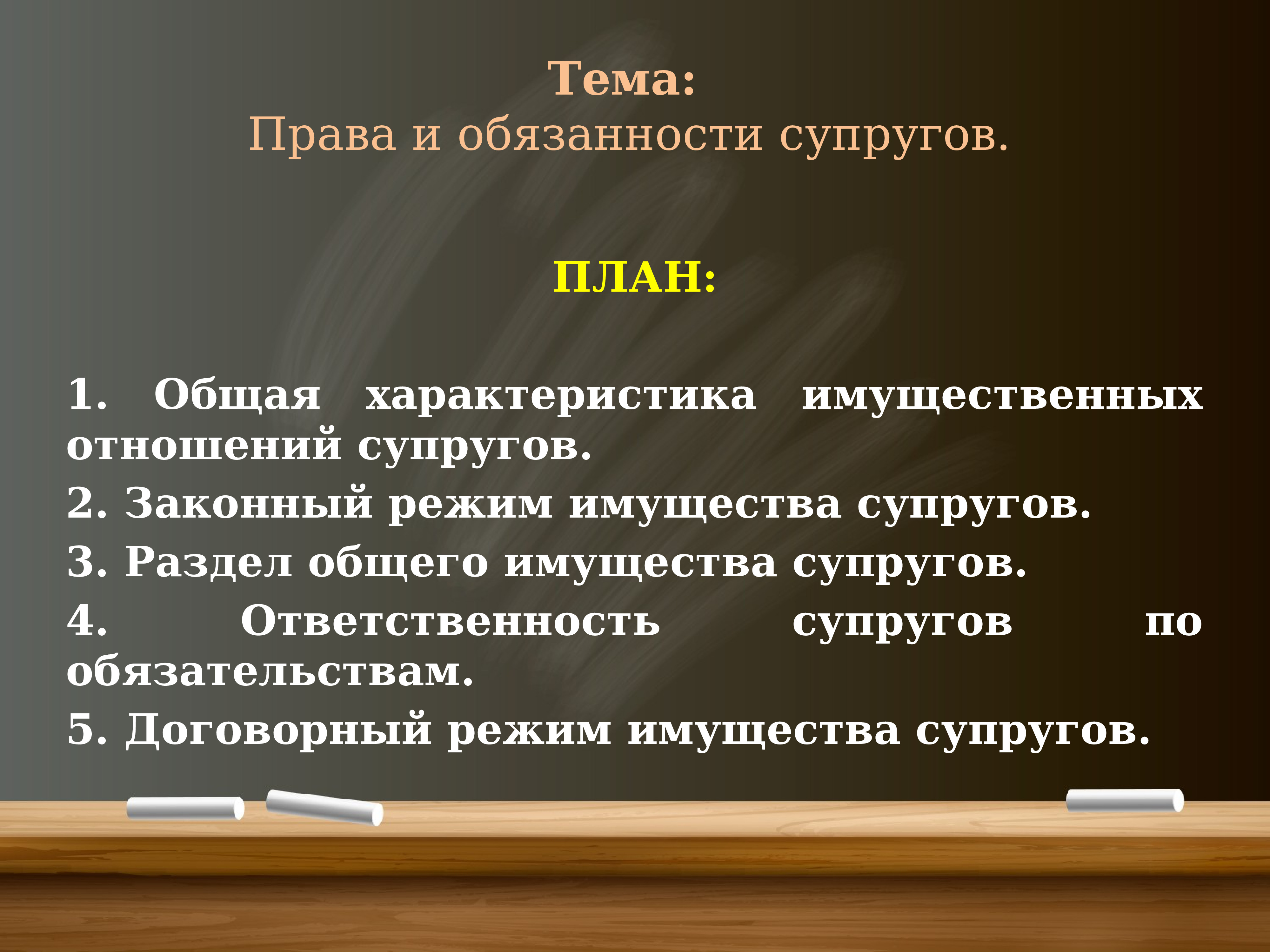 Ответственность супругов по обязательствам презентация