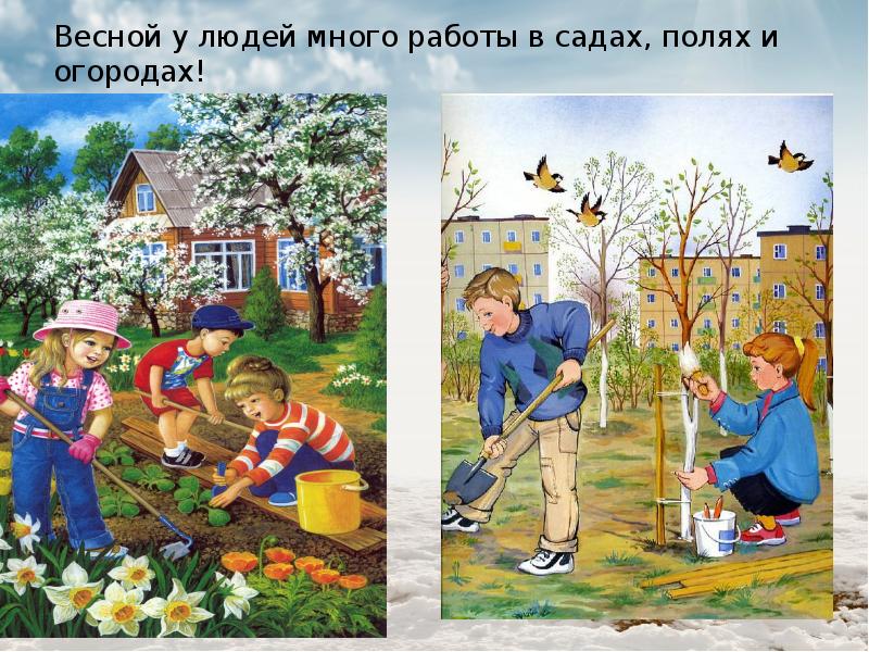 Труд людей весной младшая. Весенние картинки для детей. Картины о весне для дошкольников.