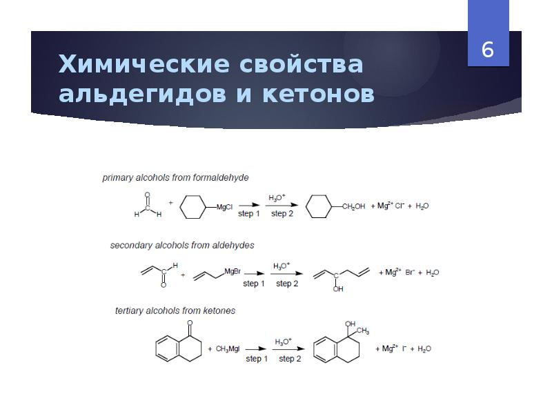 Кетоны химические свойства